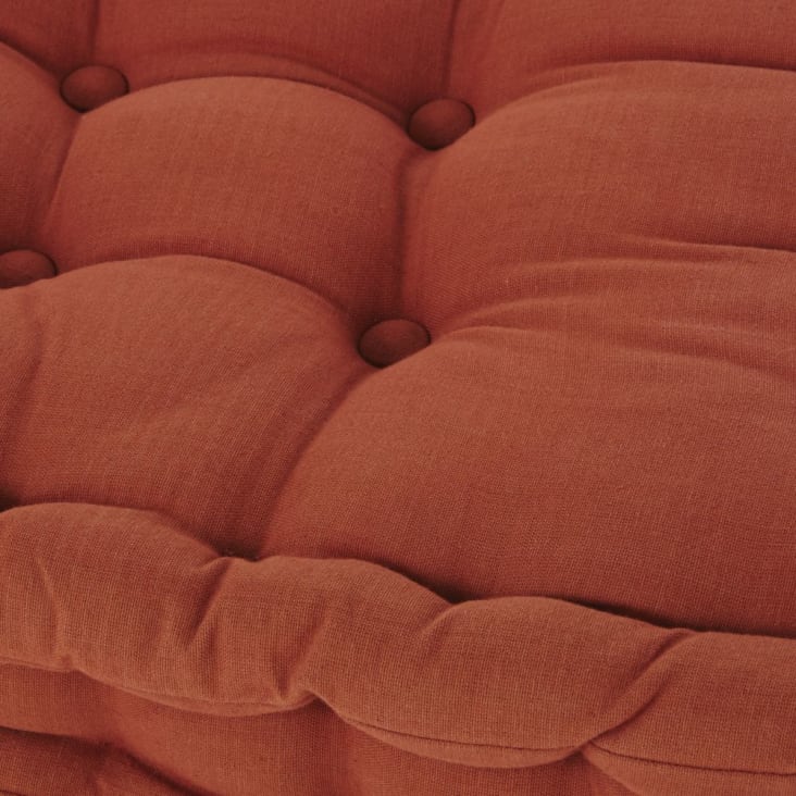 Colchão almofadado em algodão terracota 60x120 cropped-2