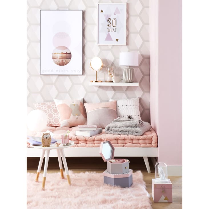 Colchão de algodão cor-de-rosa 90x190 ambiance-11
