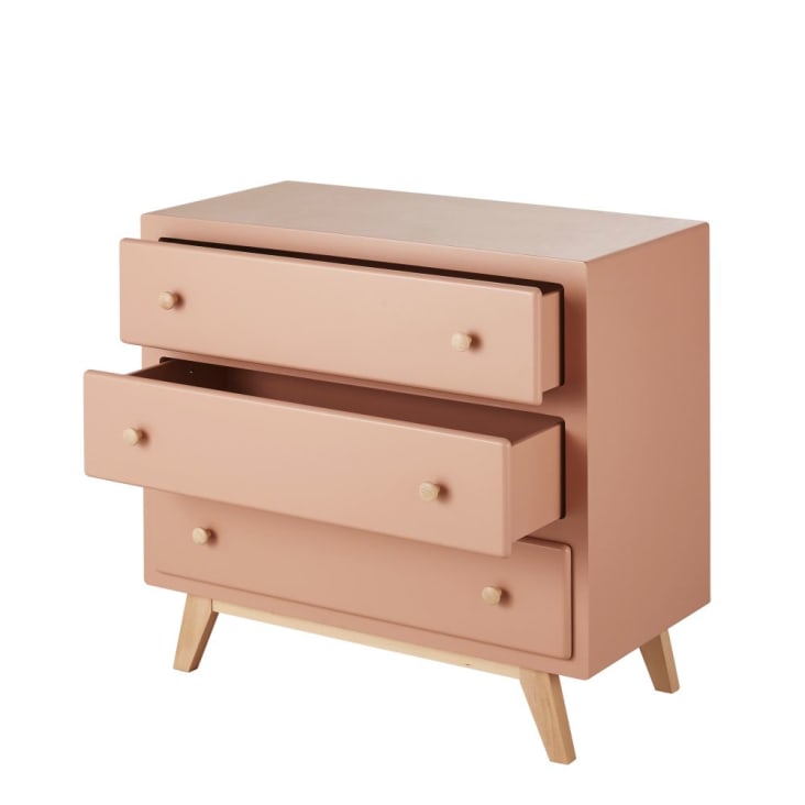 Commode compatible plan à langer 3 tiroirs terracotta-Sweet cropped-4