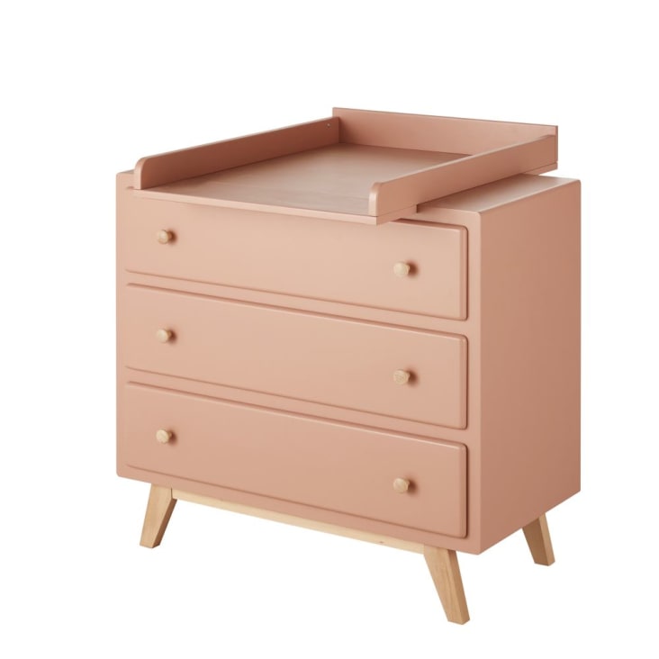 Commode compatible plan à langer 3 tiroirs terracotta-Sweet cropped-2