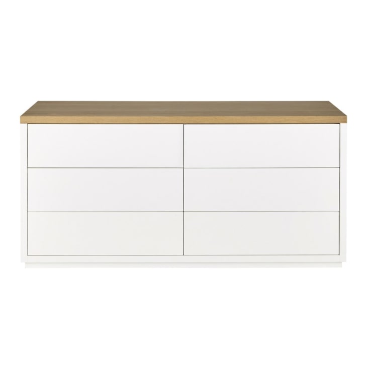 Commode double 6 tiroirs blanche-Austral
