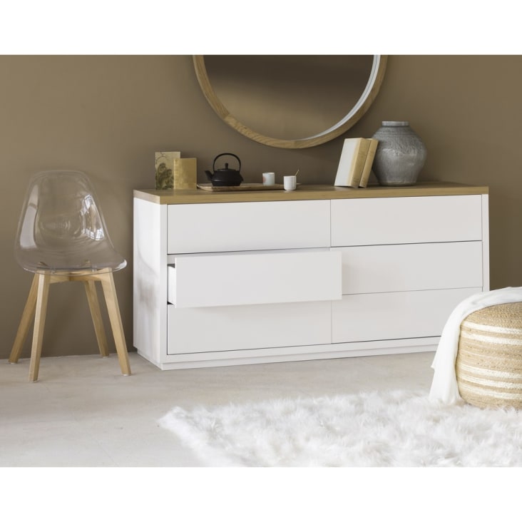 Commode double 6 tiroirs blanche-Austral ambiance-7