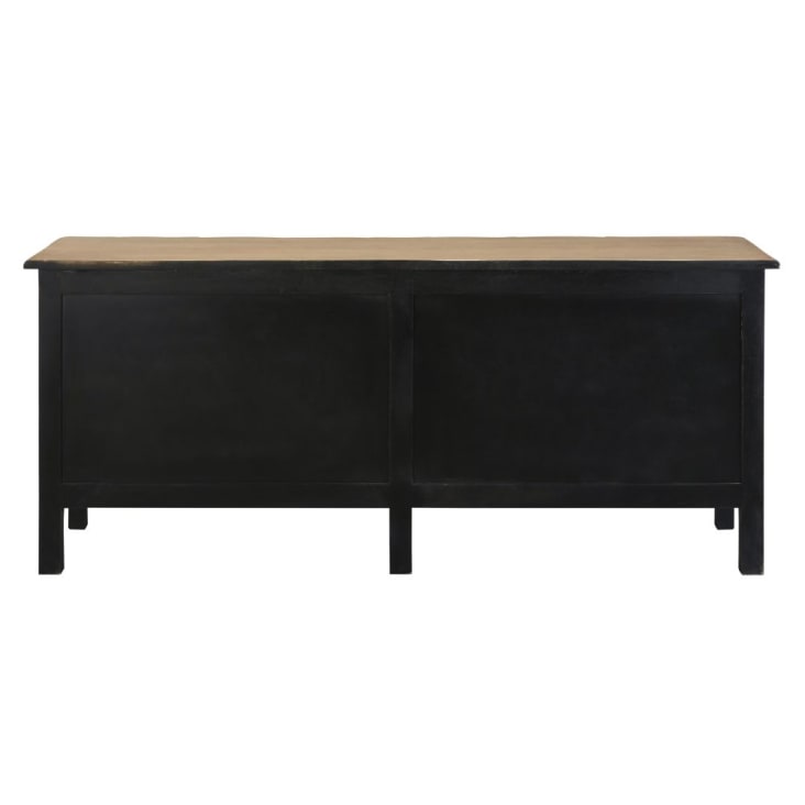 Commode double 6 tiroirs noire-Versailles cropped-2