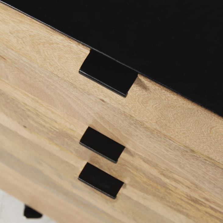 Contenitore per scrivania professionale in legno massello di mango e metallo-Hoxton Business cropped-6