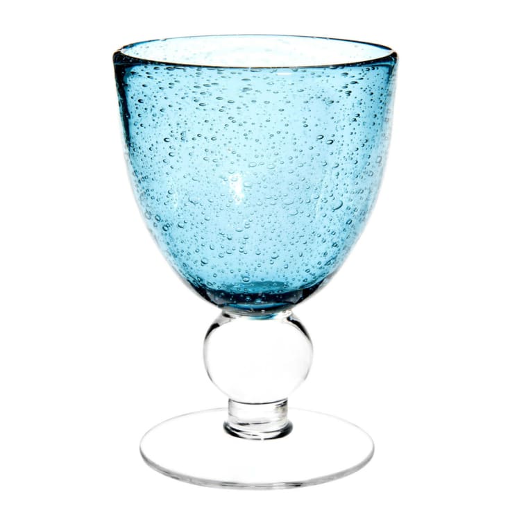 Copo de vinho de vidro com efeito de bolhas azuis cropped-2