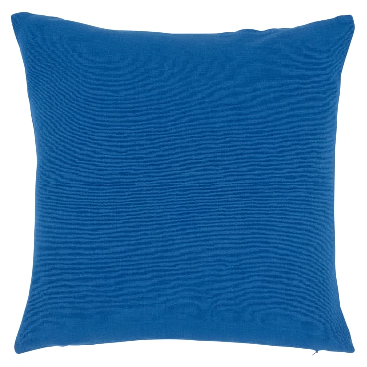 Atmosphera Copricuscino In Ciniglia Blu 40x40cm: Morbidezza E Stile Art Déco - 5
