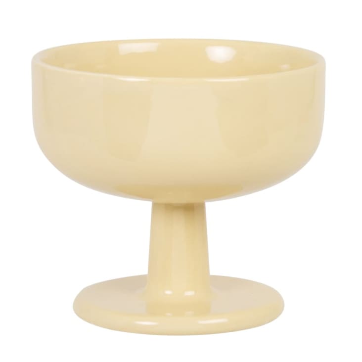 Coupe à glace en grès jaune clair