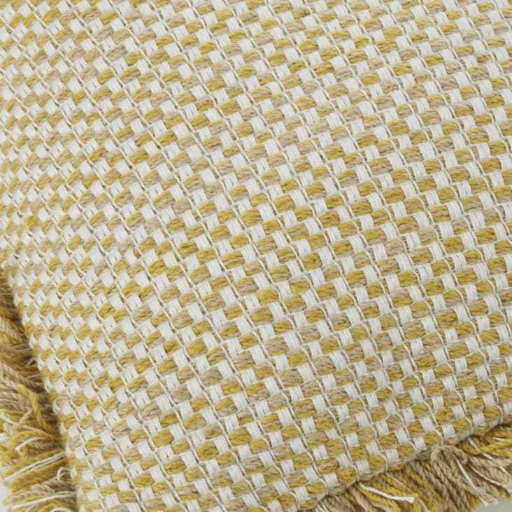 Coussin spécial extérieur MELBOURNE jaune ocre en polyester