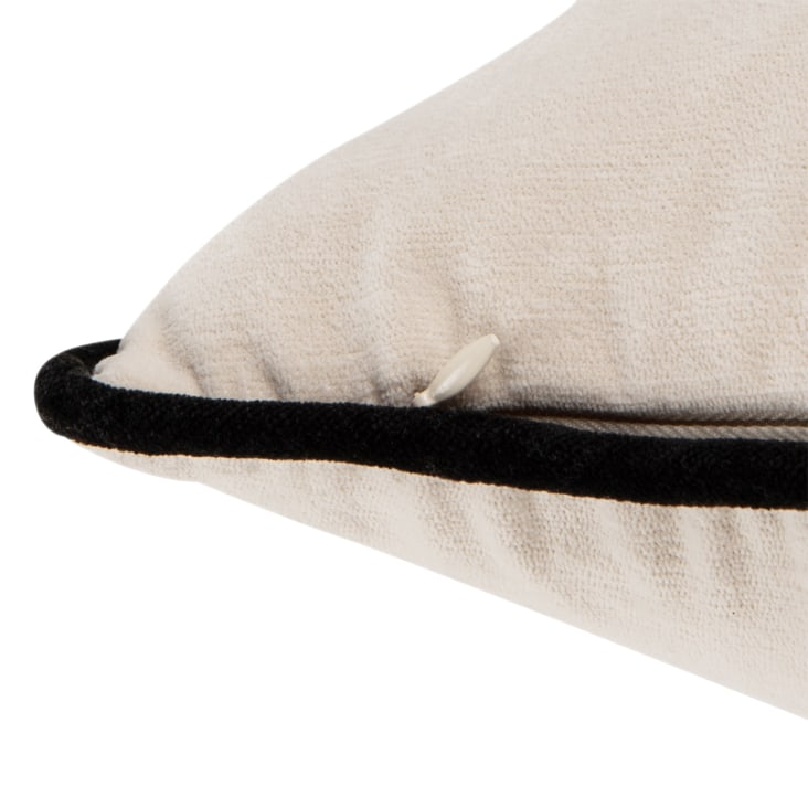 Housse de coussin carrée velours (60 cm) Feanor Noire - Déco textile