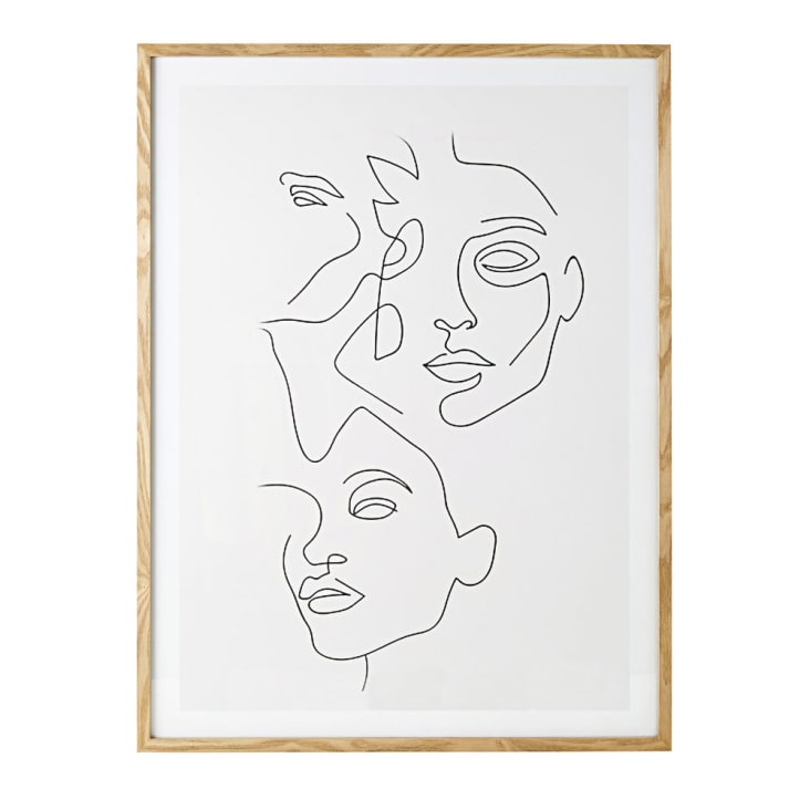 Cuadro de impresión con rostros minimalistas 75x100-GABRIELLA