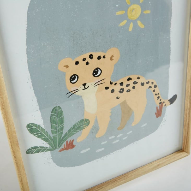 Cuadro estampado con leopardo multicolor 35 x 45-MINI JUNGLE cropped-2