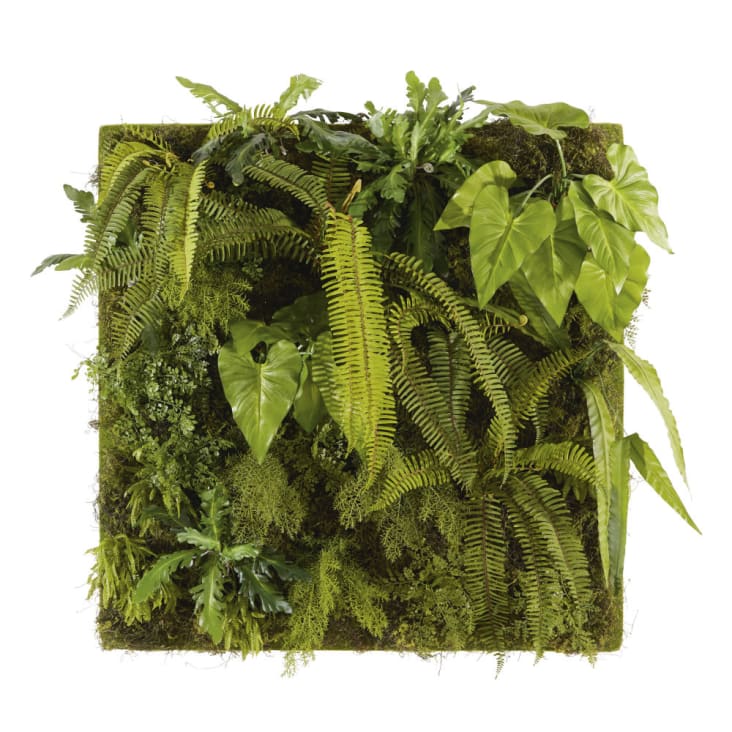 Cuadro vegetal con plantas artificiales 100x100-BAHIHIA