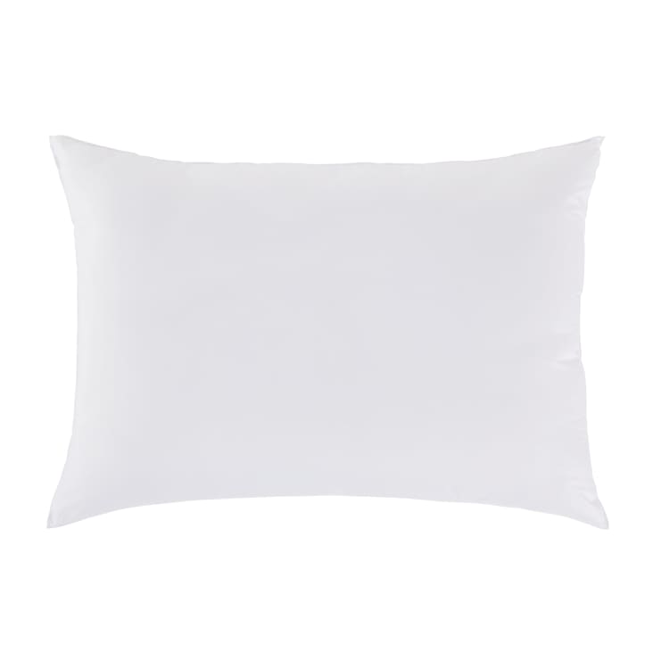 Cuscino in poliestere riciclato bianco effetto satinato dal comfort rigido  50x70 cm LEO