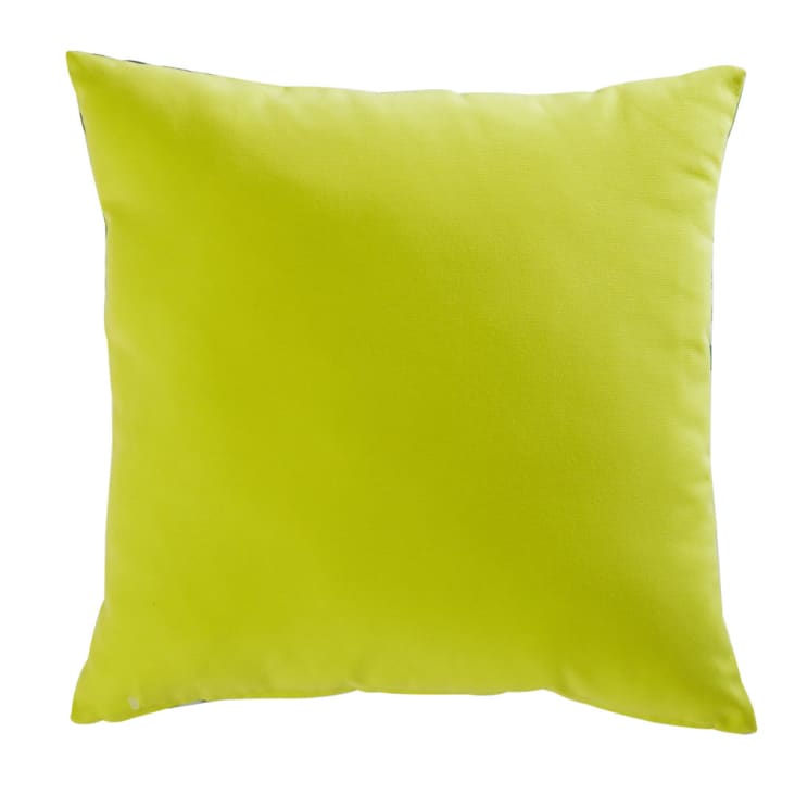 Cuscino verde, bianco e giallo con stampa tropicale 45x45 cm-CACATOES cropped-2