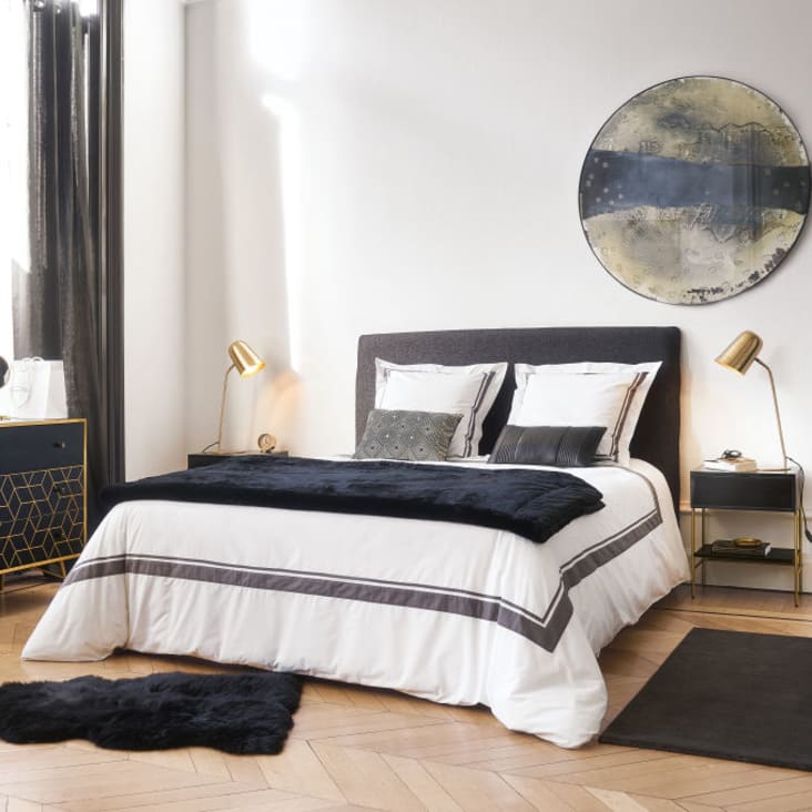 Decke aus Kunstfell, schwarz, 150x180-Soho ambiance-5
