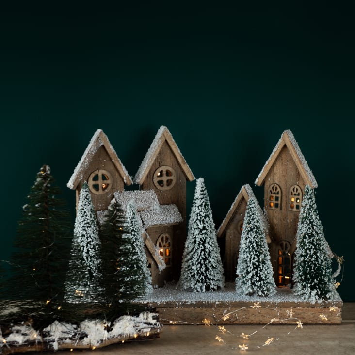 Deco de Noel village enneige