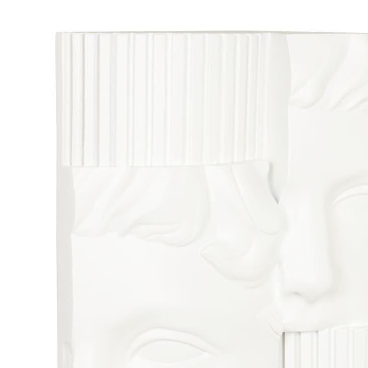 Déco murale visages et colonnes en polyrésine blanche 27x49-APOLLON cropped-2