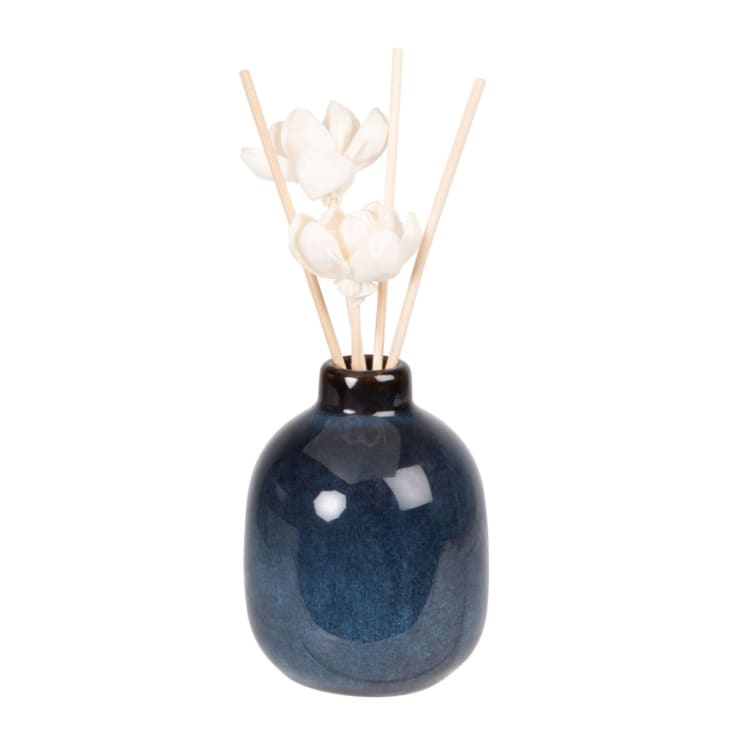 Diffusore in ceramica blu decorazioni fiori, 100 ML-NATURAL STONE cropped-2