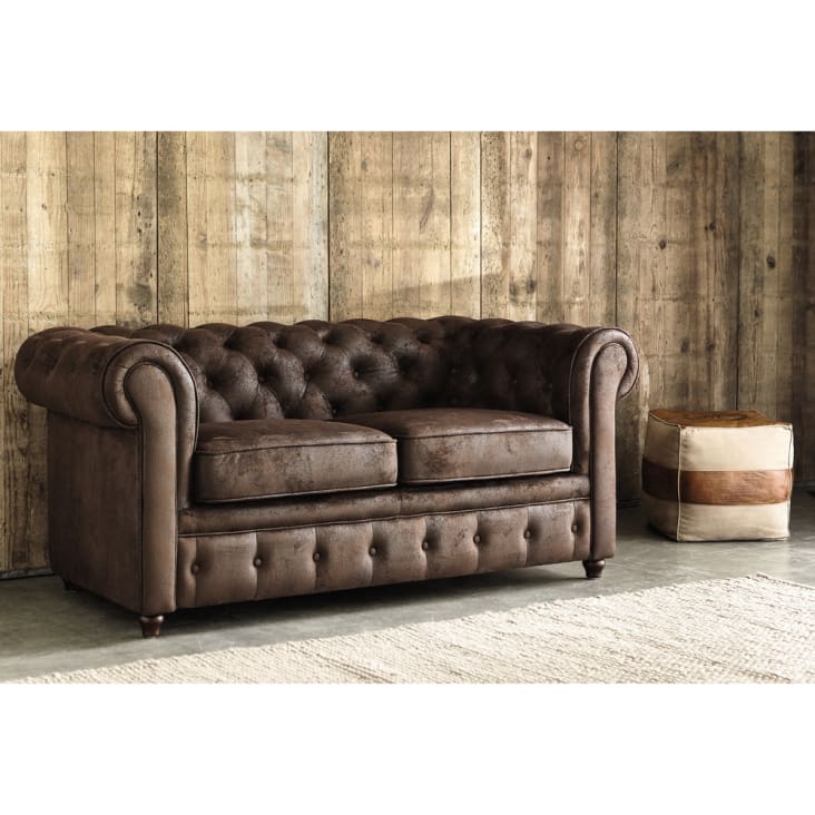 Capitonnè Letto Vintage Maison Du Monde Leather Divano Posti