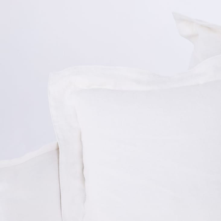 Divano letto a 3/4 posti in lino superiore bianco, materasso 14 cm  Barcelone