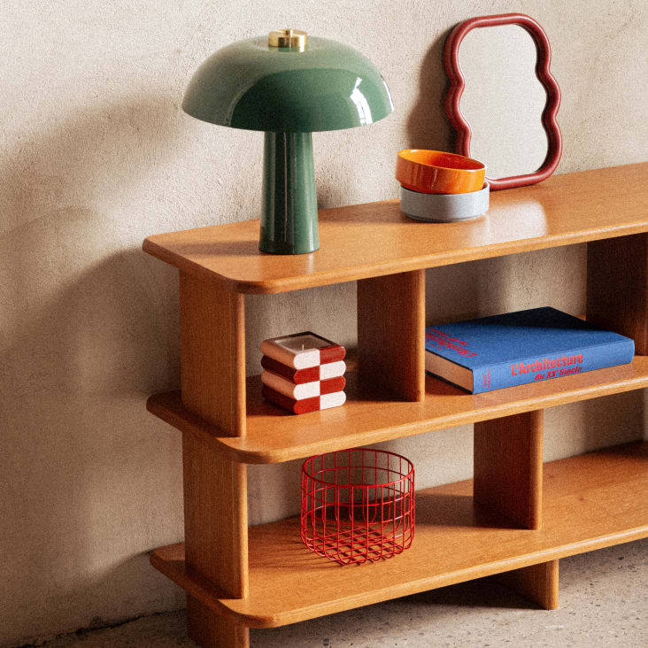 Duftkerze aus Dolomit, rot und rosa Hoxton Maisons du Monde