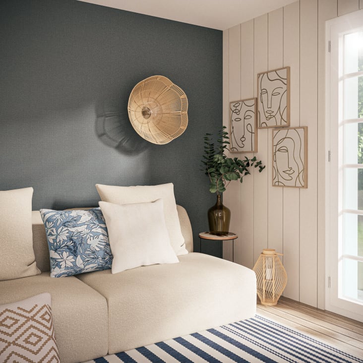 Ecru jacquard geweven kussen 44 x 44 cm ISSOIRE | Maisons du Monde