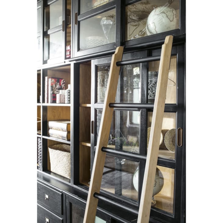 Escadote de decoração para estante de madeira de carvalho maciça-Versailles ambiance-11