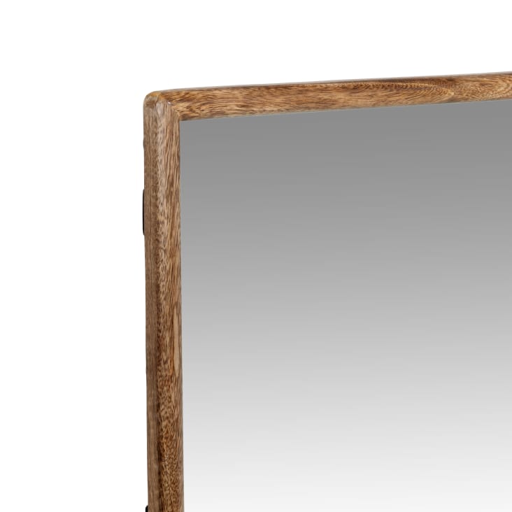 Espejos ovalados de madera de mango (x3) 22 x 30 cm BRENT