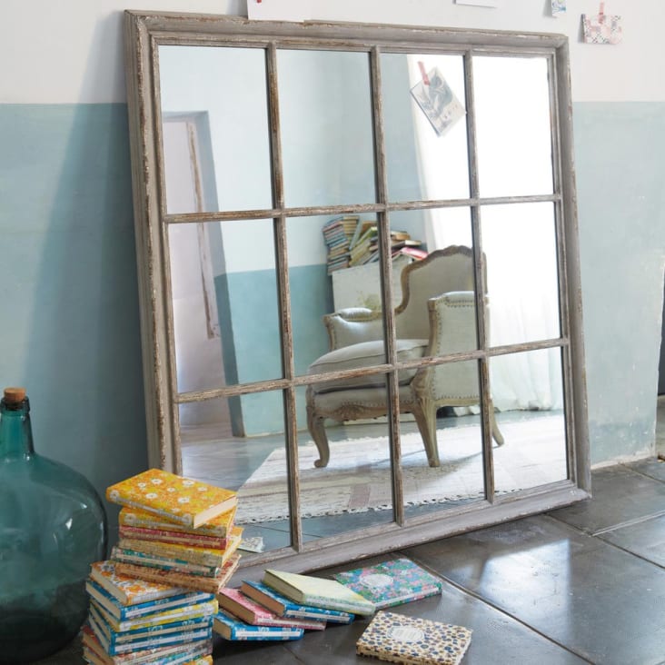 enlace África haz Espejo de paulonia gris 120x120 Camargue | Maisons du Monde