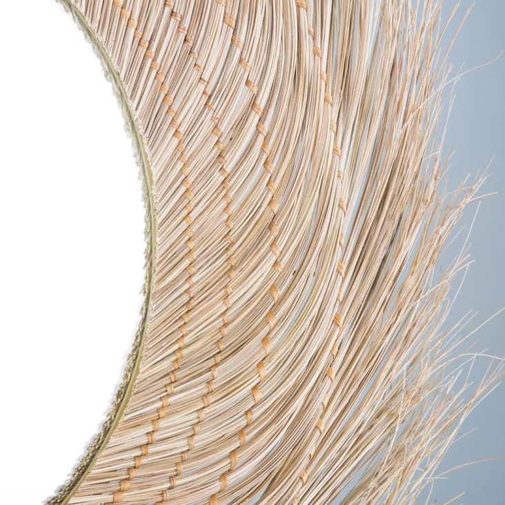 Espelho redondo de fibras de coco diâmetro 110-CEBU detail-2