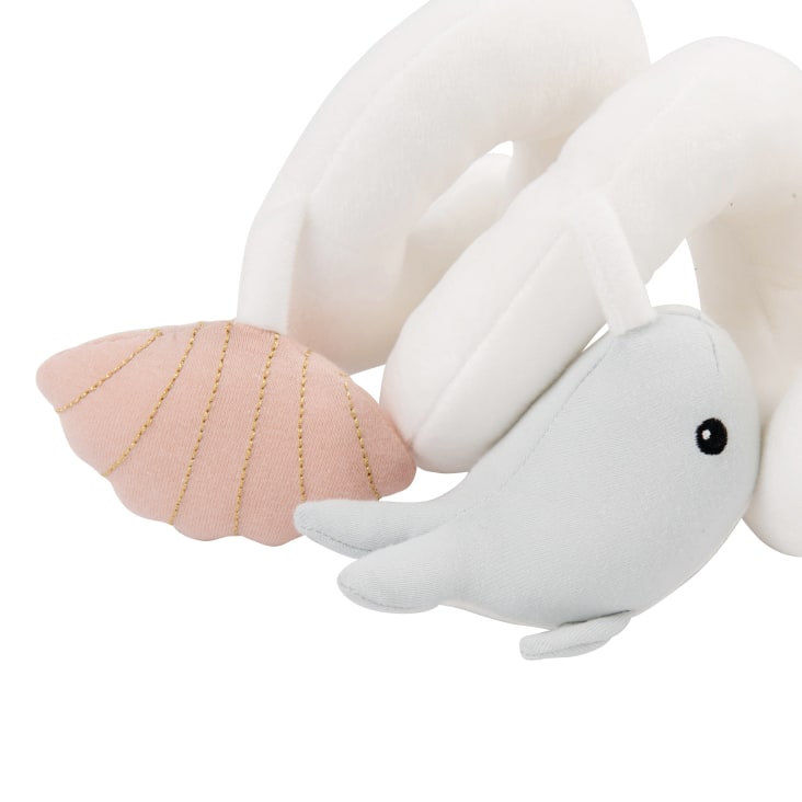 Espiral de actividades para bebe en crudo rosa azul y dorado Saint Malo Maisons du Monde