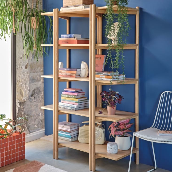 Maison Exclusive Estantería almacenaje 5 niveles azul madera
