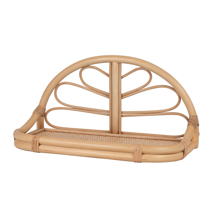 Étagère Rotin Marron 5 étagères - Occasion En Bon état, Dimensions 90x35x195 Cm