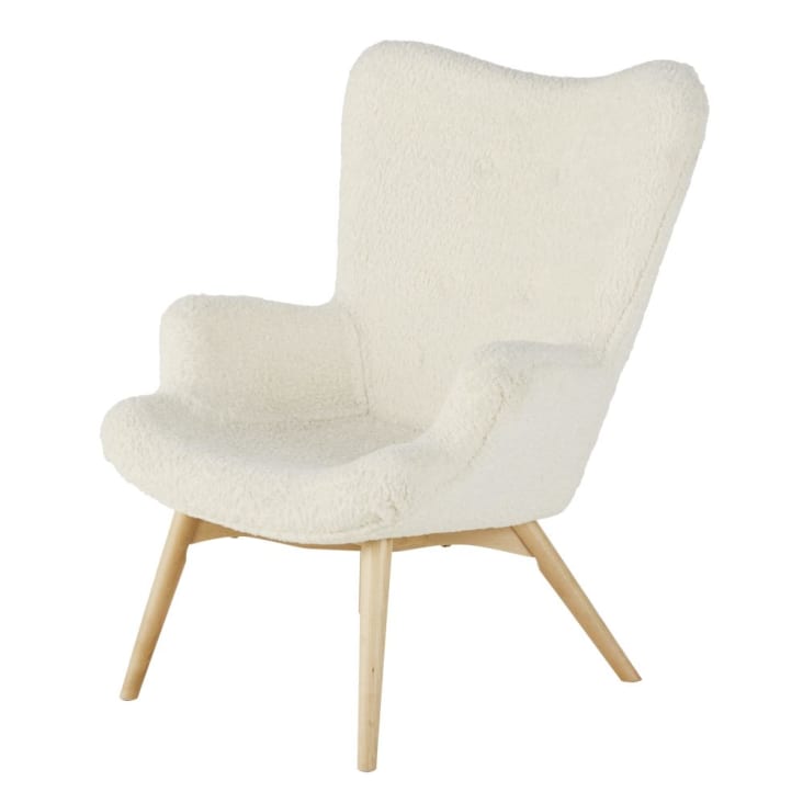Fauteuil bouclettes blanches-Iceberg