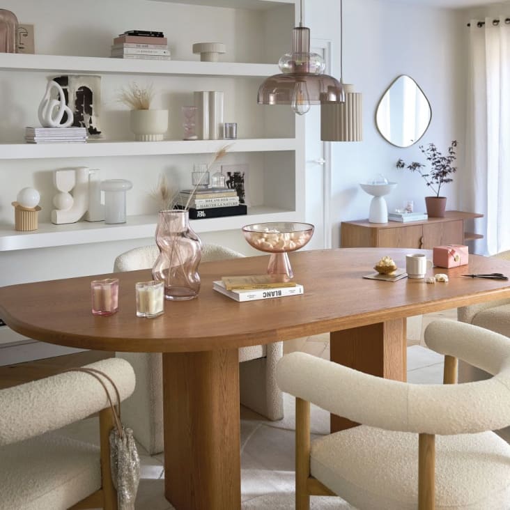Ensemble de 4 meubles pour salle à manger coloris frêne blanc et ch