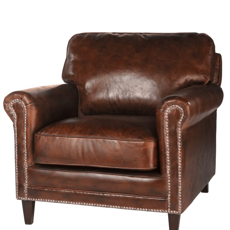 Fauteuil Cuir Vieilli