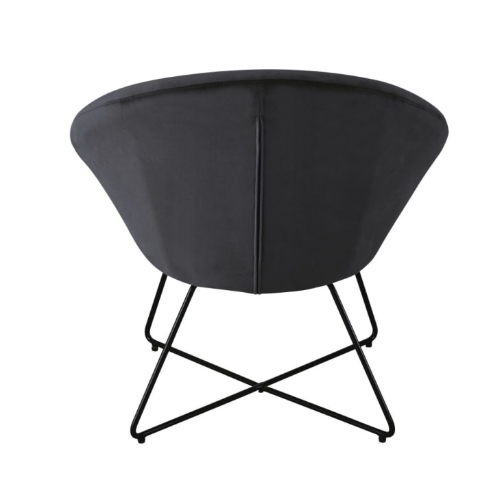 Fauteuil en velours noir-Hipop cropped-3