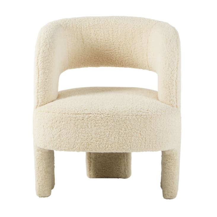Fauteuil tripode bouclettes blanches-Sheep cropped-2