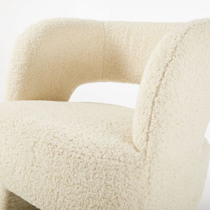 Fauteuil tripode bouclettes blanches-Sheep cropped-3