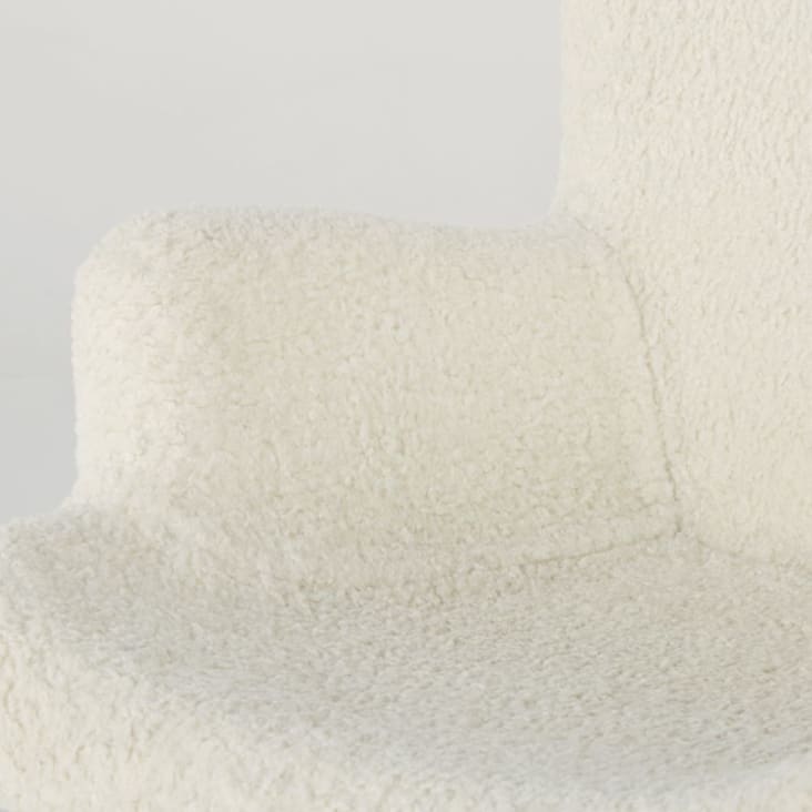 Fauteuil uit witte boucléstof -Iceberg cropped-4