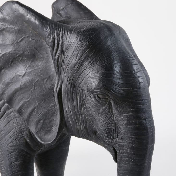 Figura de elefante preto mate altura 72-HATHI cropped-3