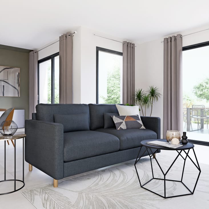 thumbnail: Eurofirany MIRELA Fluwelen Gordijn – 140x270 Cm, Donkergrijs Met Gouden Patroon, Verduisterend