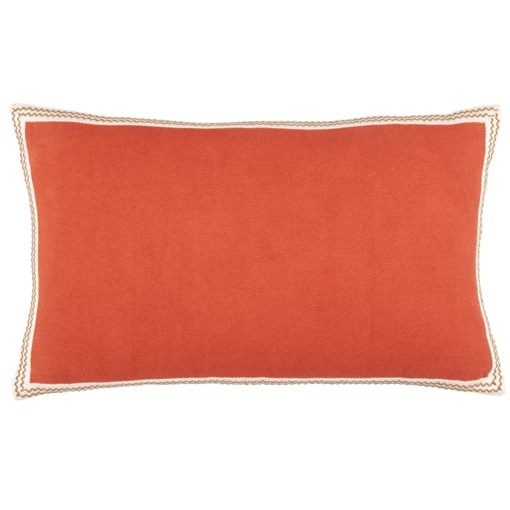 Fodera Per Cuscino In Cotone Con Motivi Grafici Ricamati Color Terracotta 40x40 Cm 1000 2 18 240688 1
