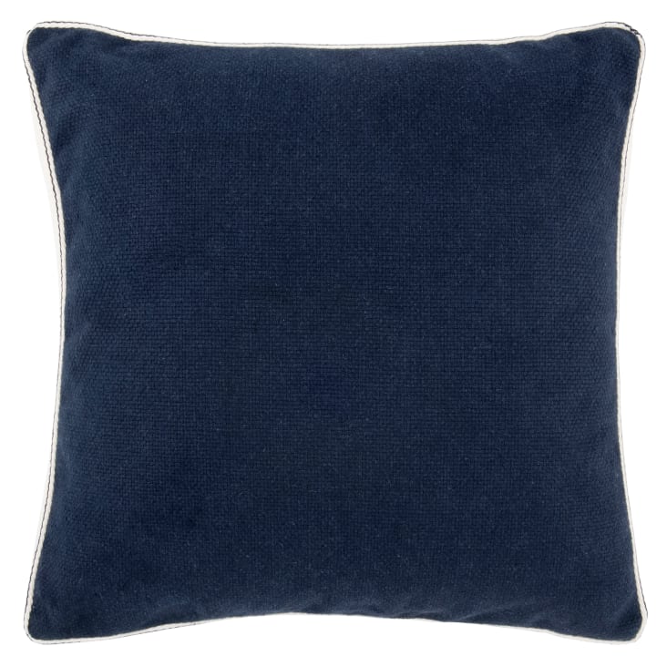 Federe Cuscini Velluto Blu Navy 40x40 Cm - Motivi Geometrici Dorati, Set Di 2