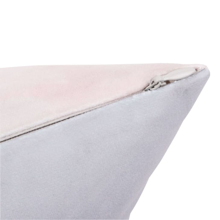 Fodera per cuscino in suede di poliestere riciclato con stampa cielo blu,  bianca e rosa 40x40 cm KALVOU