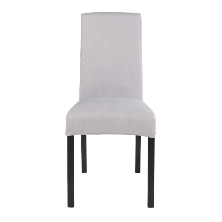 Fodera per sedia in cotone grigia, compatibile con la sedia MARGAUX-MARGAUX cropped-2