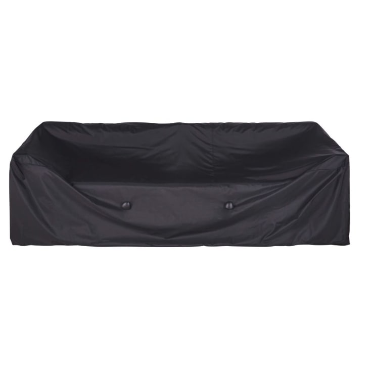 Funda protectora para sofá de jardín de 3 plazas en negro PURAVIDA
