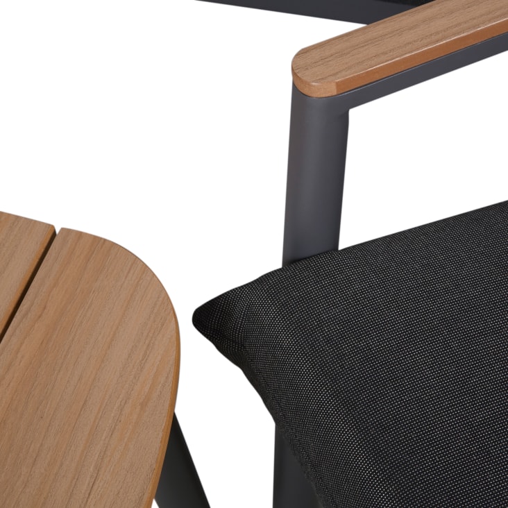 GartenLounge für 4 Personen mit Gartensofa, 2 Sesseln und Tisch