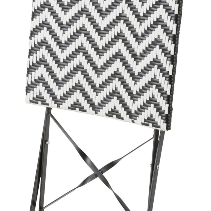Gartenstühle für die gewerbliche Nutzung aus Kunstharzgeflecht, schwarz und weiß (x2)-Lotta Business cropped-2