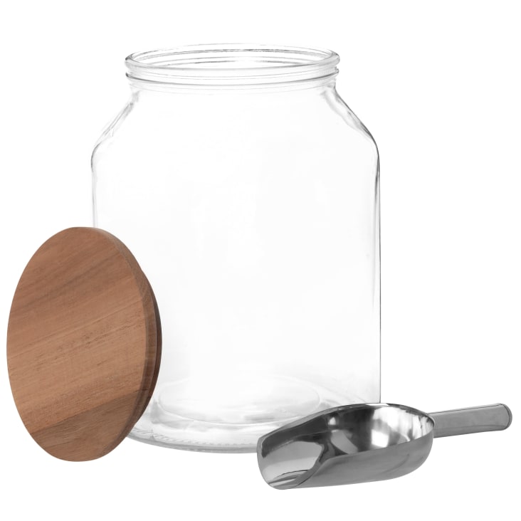 Gewürzglas Aus Akazienholz Mit Magnetischem Deckel Und Integriertem Löffelschlitz – 7×9 Cm, Braun, Für Küchenorganisation